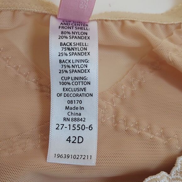 NWT Ladies Comfortchoice Nude Front Close Wireless Posture Bra Size 42D - Picture 5 of 8